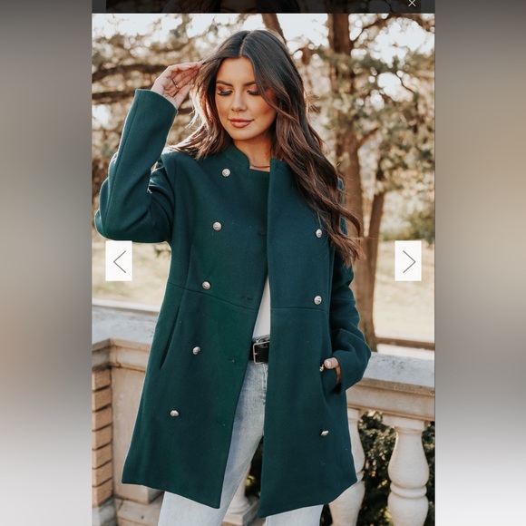 Double breasted Green coat - Picture 1 of 3